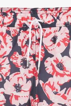 Short De Bain Rose Imprime Exclusif Fleurs