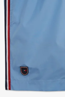 Short De Bain Uni Detail Bandes Tricolores