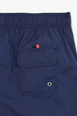 Short De Bain Uni Detail Bandes Tricolores