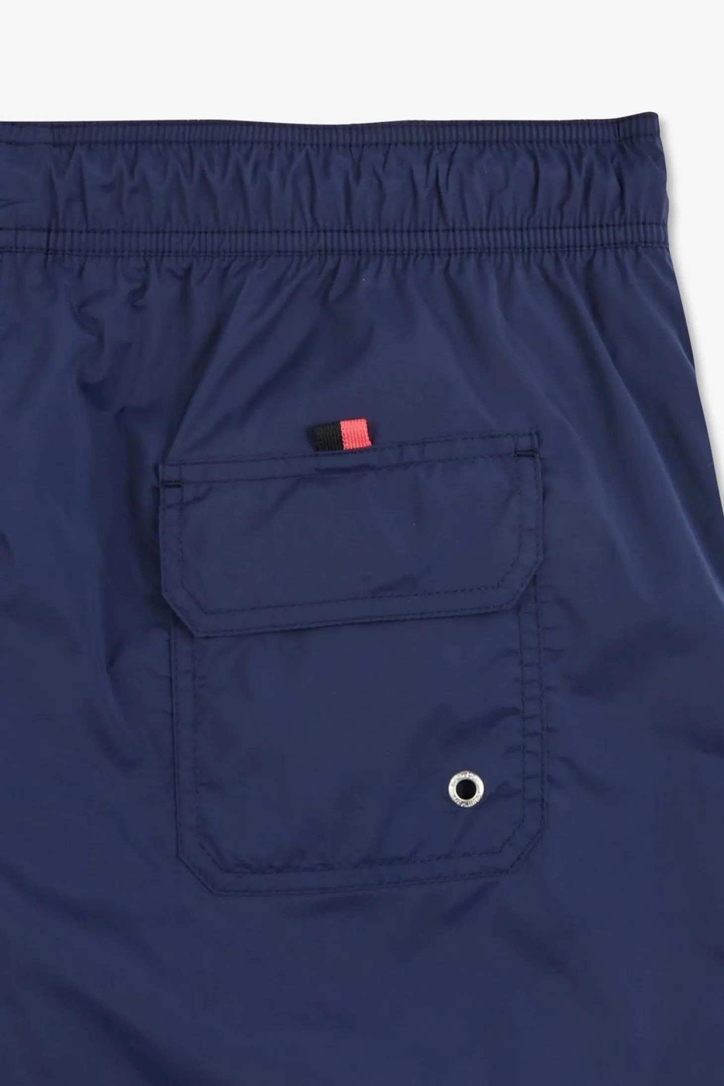 Short De Bain Uni Detail Bandes Tricolores