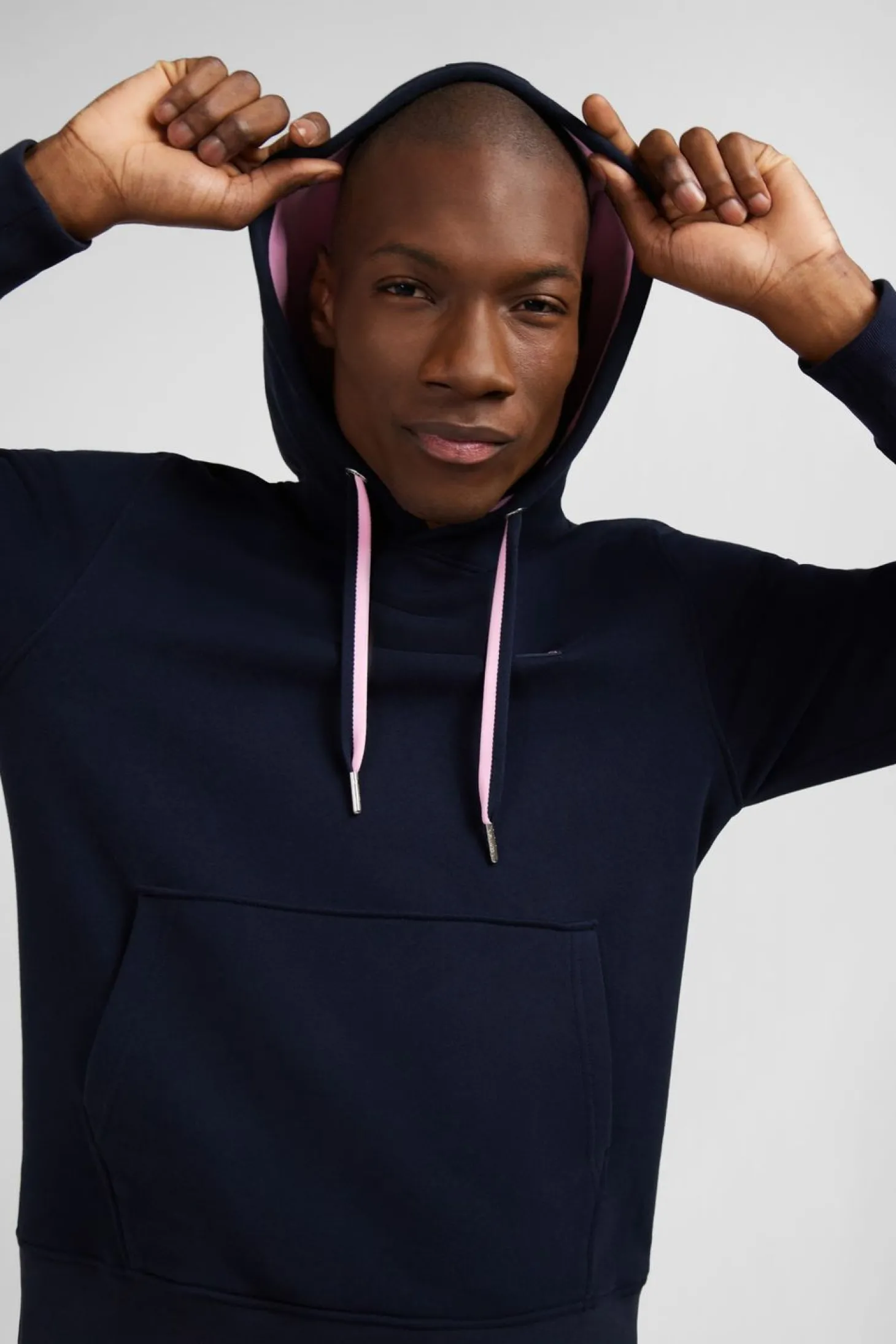 Sweat A Capuche Bleu Marine