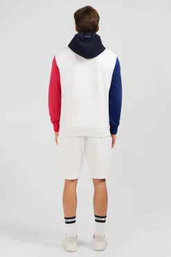 Sweat A Capuche Colorblock Blanc