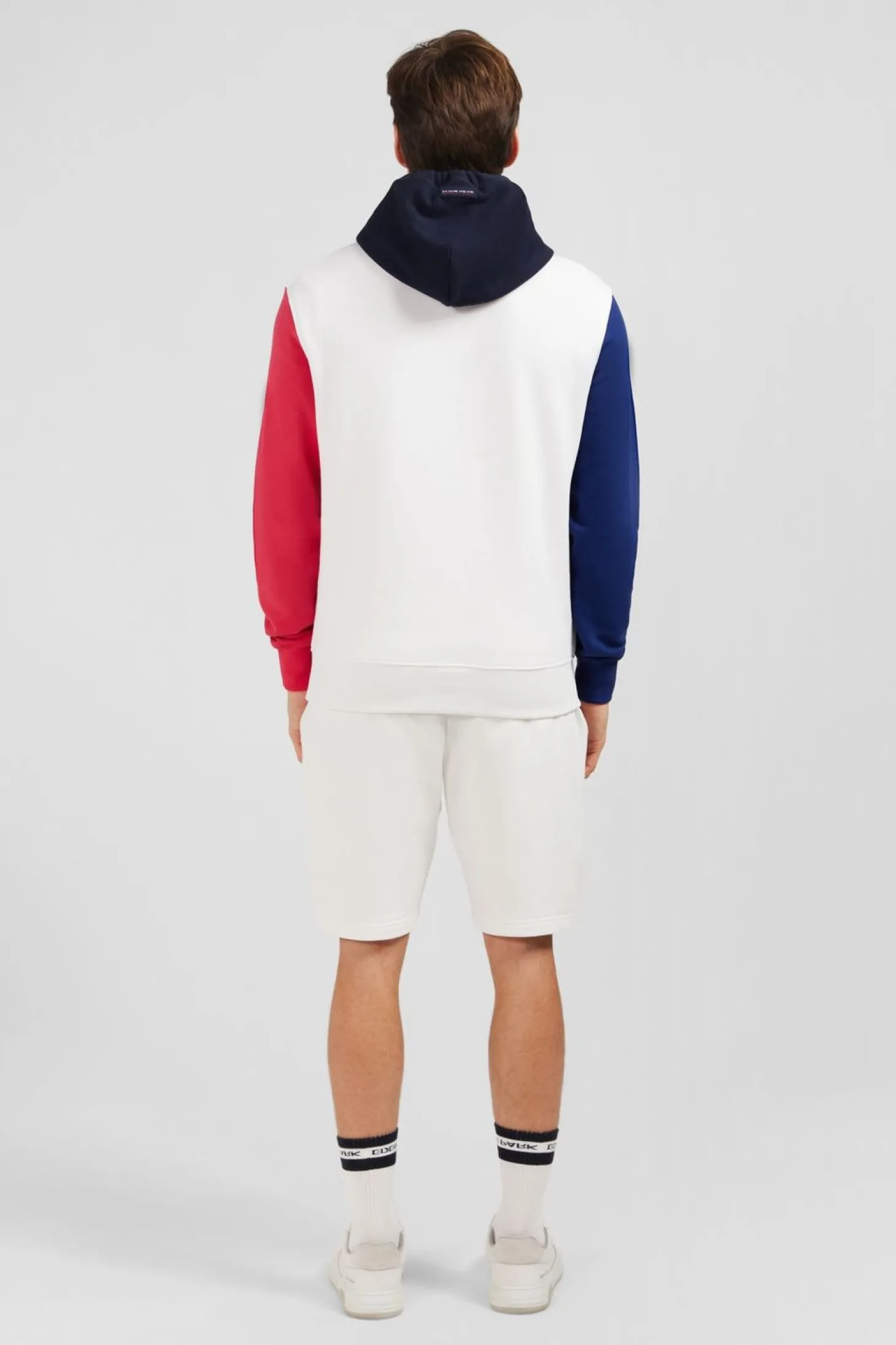 Sweat A Capuche Colorblock Blanc