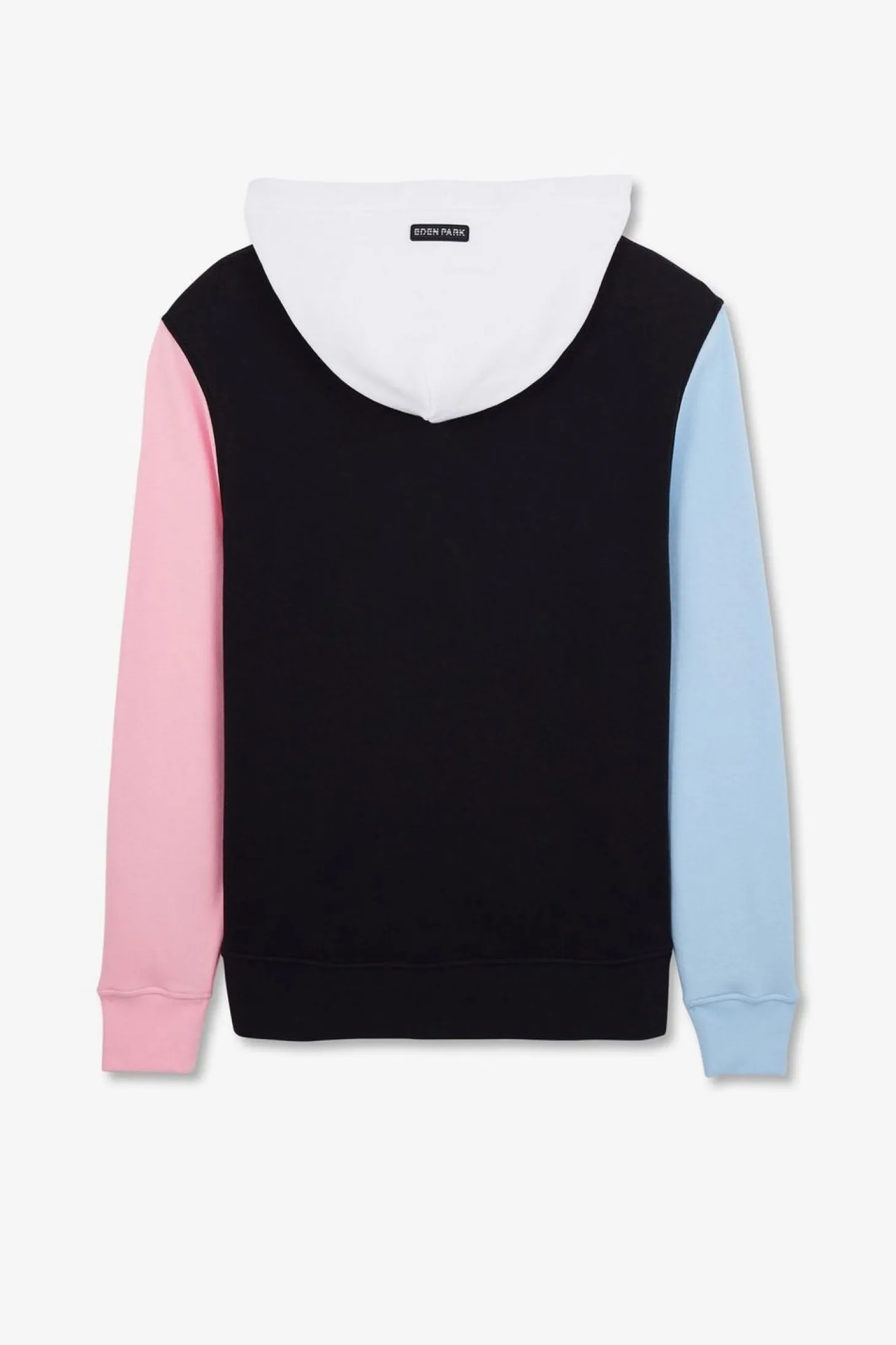 Sweat A Capuche Colorblock Bleu Fonce