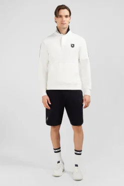 Sweat Blanc A Details Nouvelle Zelande