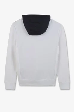 Sweat Blanc Zippe Colorblock Bimatiere Xv De France