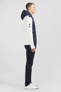 Sweat Blanc Zippe Colorblock Bimatiere Xv De France