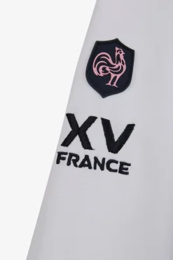 Sweat Blanc Zippe Colorblock Bimatiere Xv De France