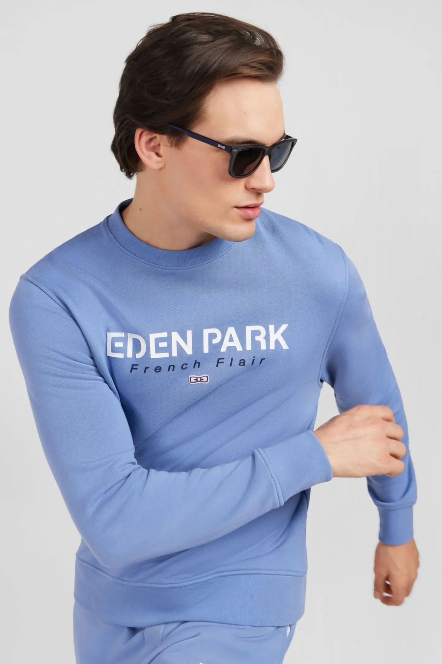 Sweat Bleu A Col Rond