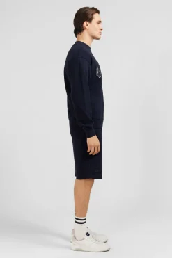 Sweat Bleu Marine A Broderie Eden Park