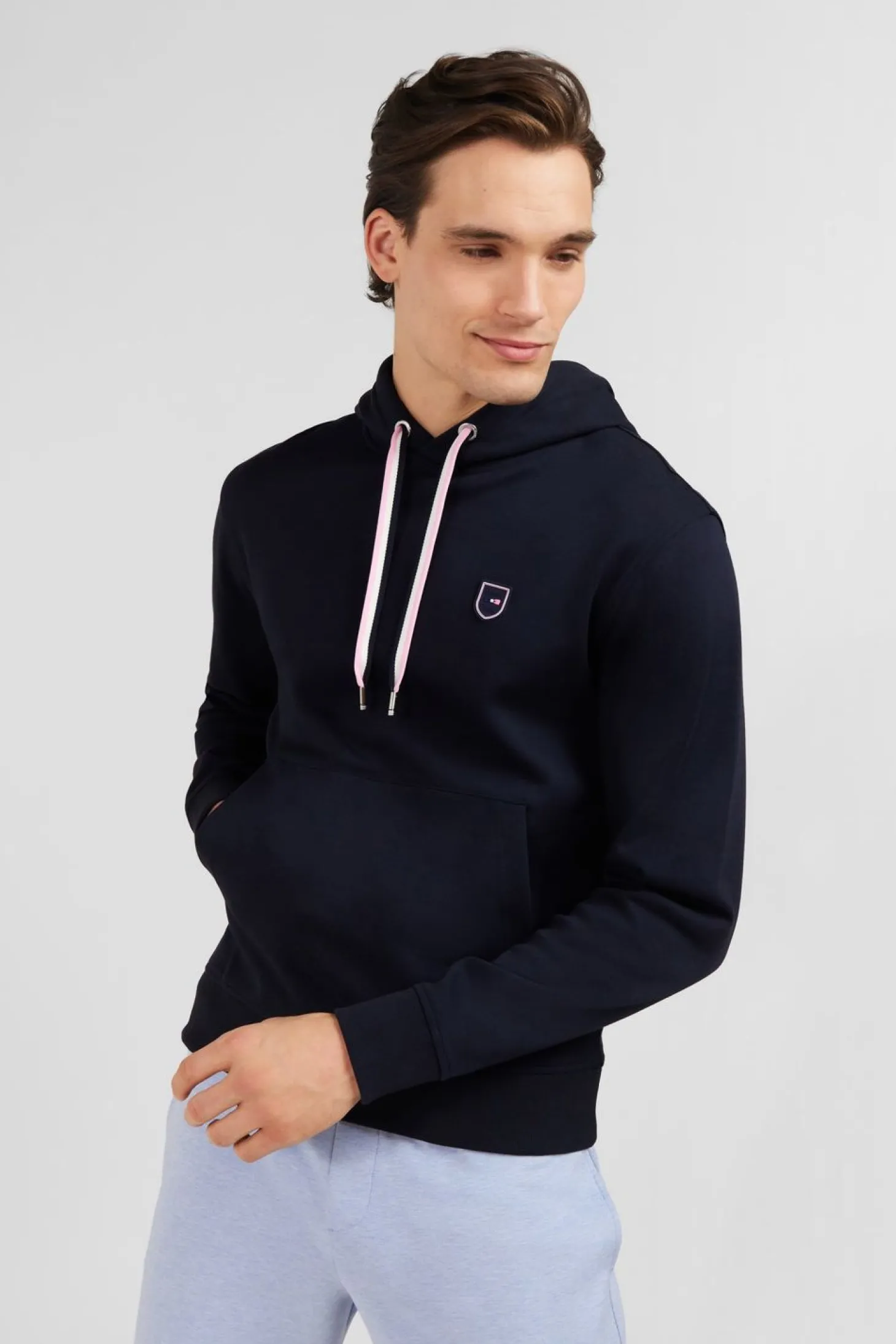 Sweat Bleu Marine A Capuche