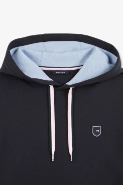 Sweat Bleu Marine A Capuche