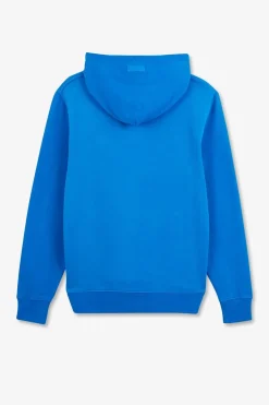 Sweat Bleu Uni A Capuche