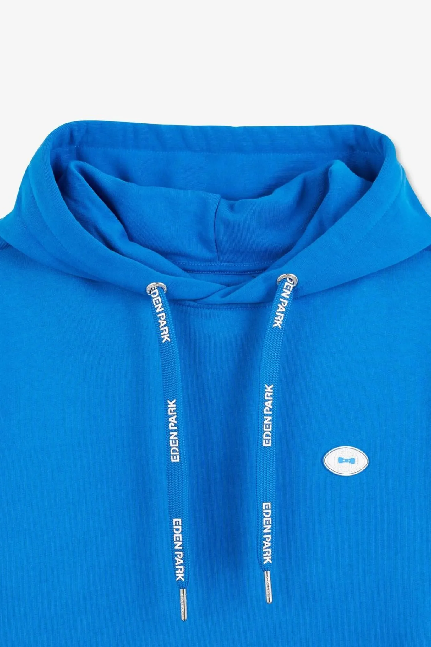 Sweat Bleu Uni A Capuche