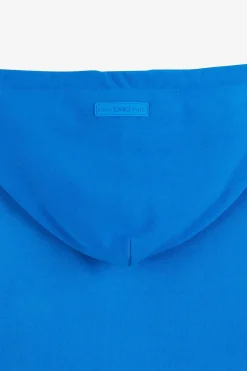 Sweat Bleu Uni A Capuche