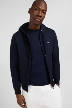 Sweatshirt A Capuche En Molleton Marine Embleme Noeud Papillon