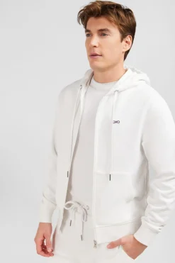 Sweatshirt A Capuche En Molleton Blanc Embleme Noeud Papillon