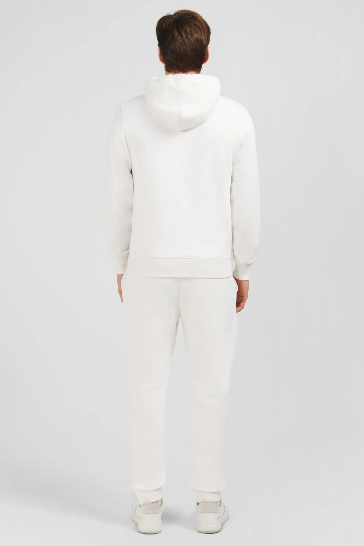 Sweatshirt A Capuche En Molleton Blanc Embleme Noeud Papillon