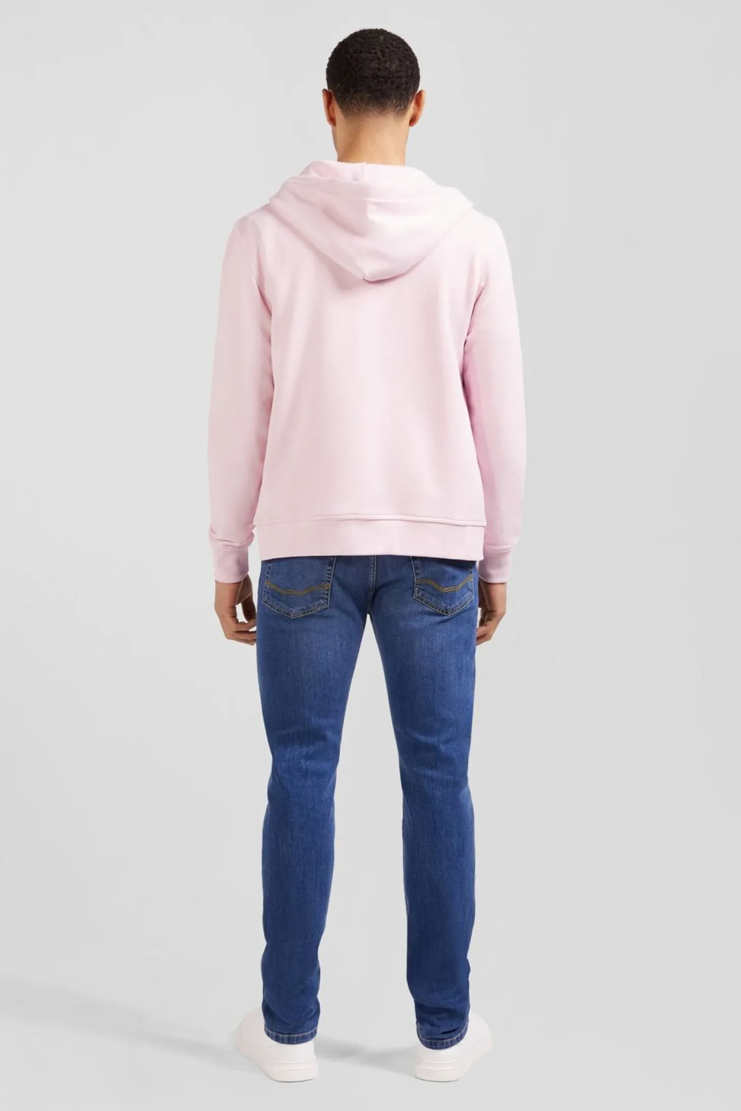 Sweatshirt A Capuche En Molleton Rose Embleme Noeud Papillon