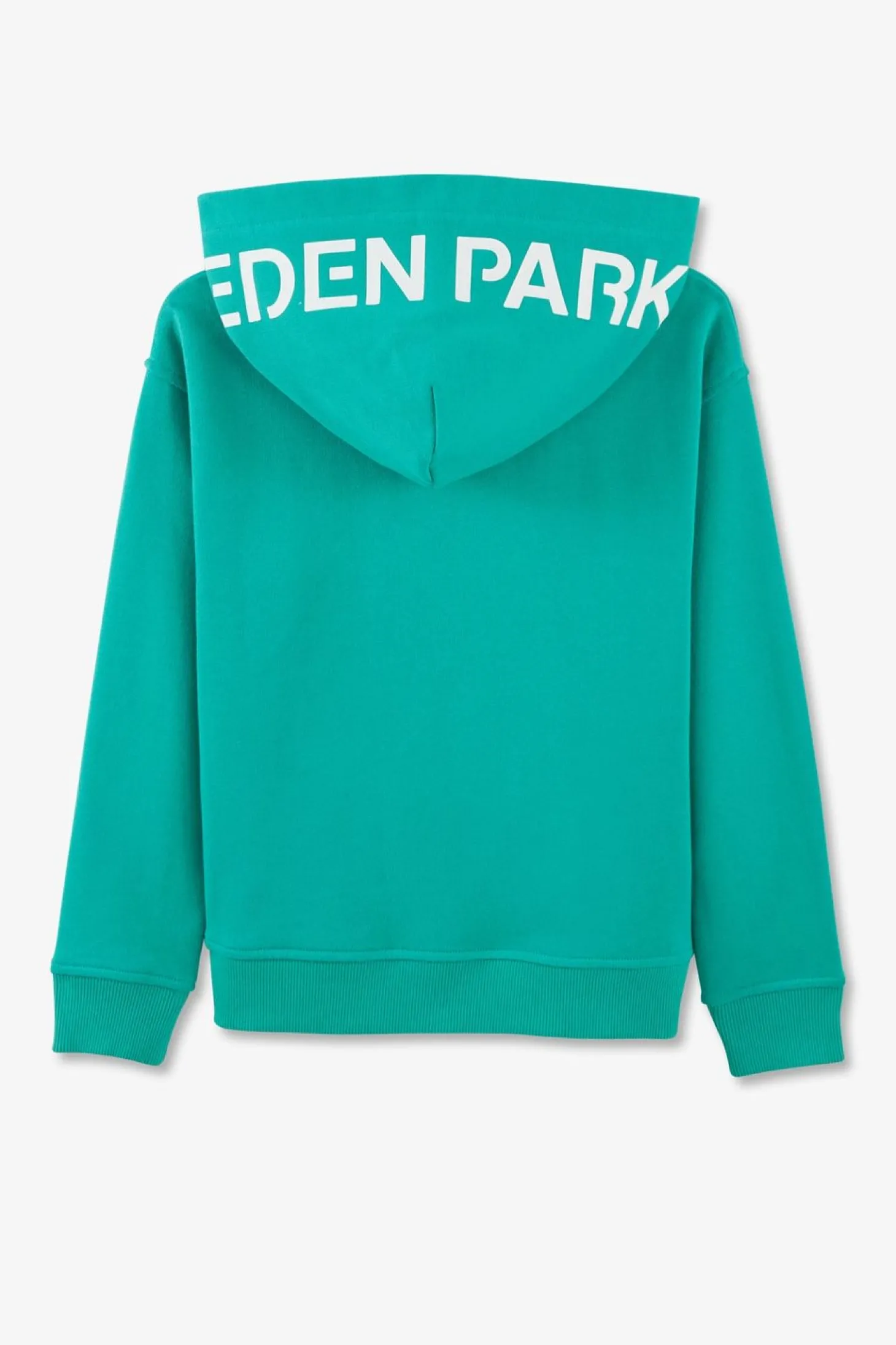 Sweatshirt A Capuche Serigraphiee Vert En Molleton