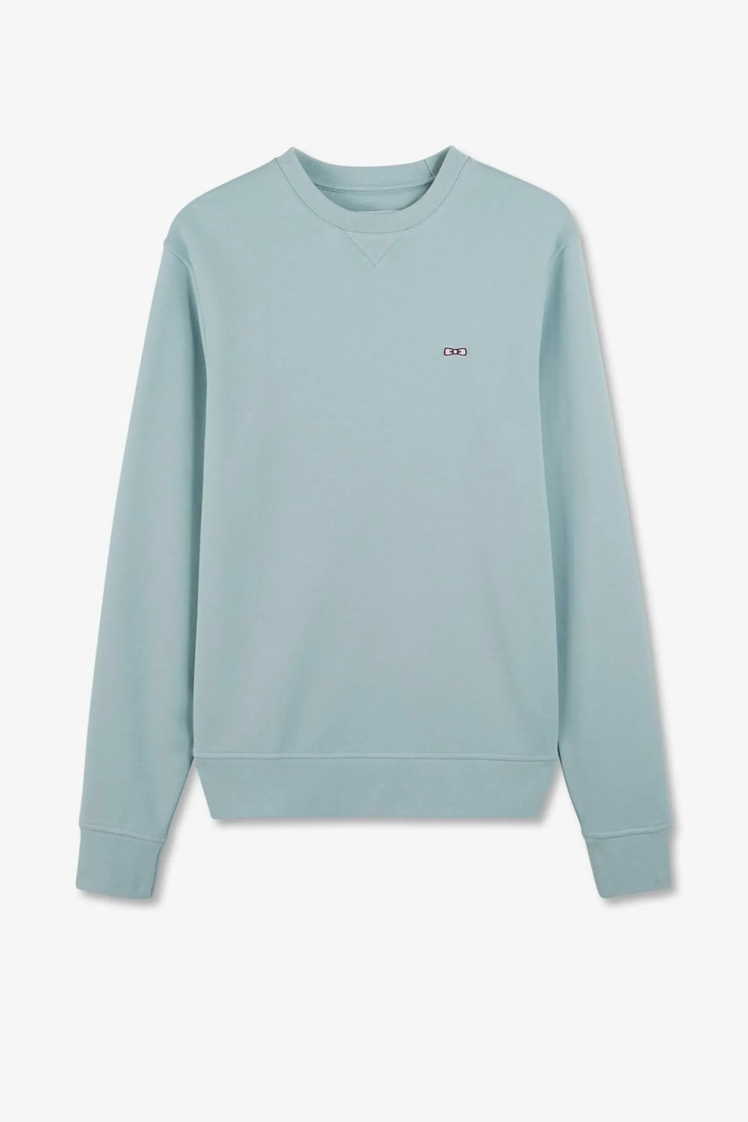 Sweatshirt A Col Rond En Molleton Vert Embleme Noeud Papillon