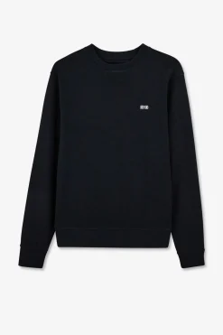 Sweatshirt A Col Rond En Molleton Marine Embleme Noeud Papillon