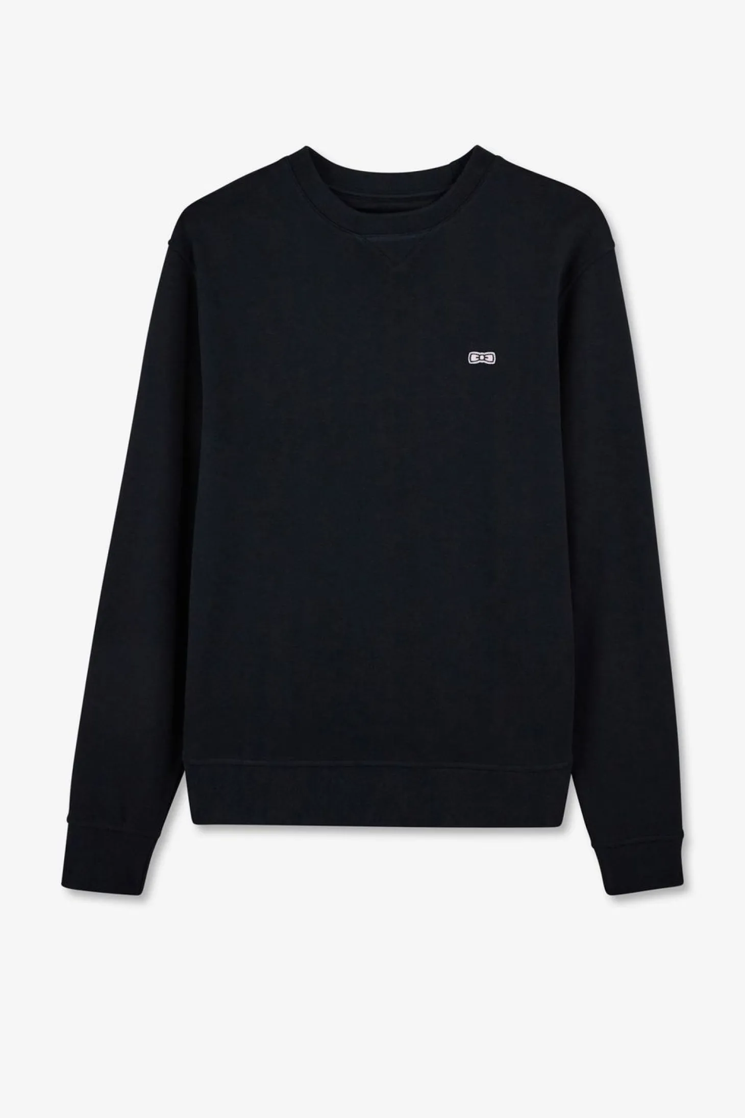 Sweatshirt A Col Rond En Molleton Marine Embleme Noeud Papillon