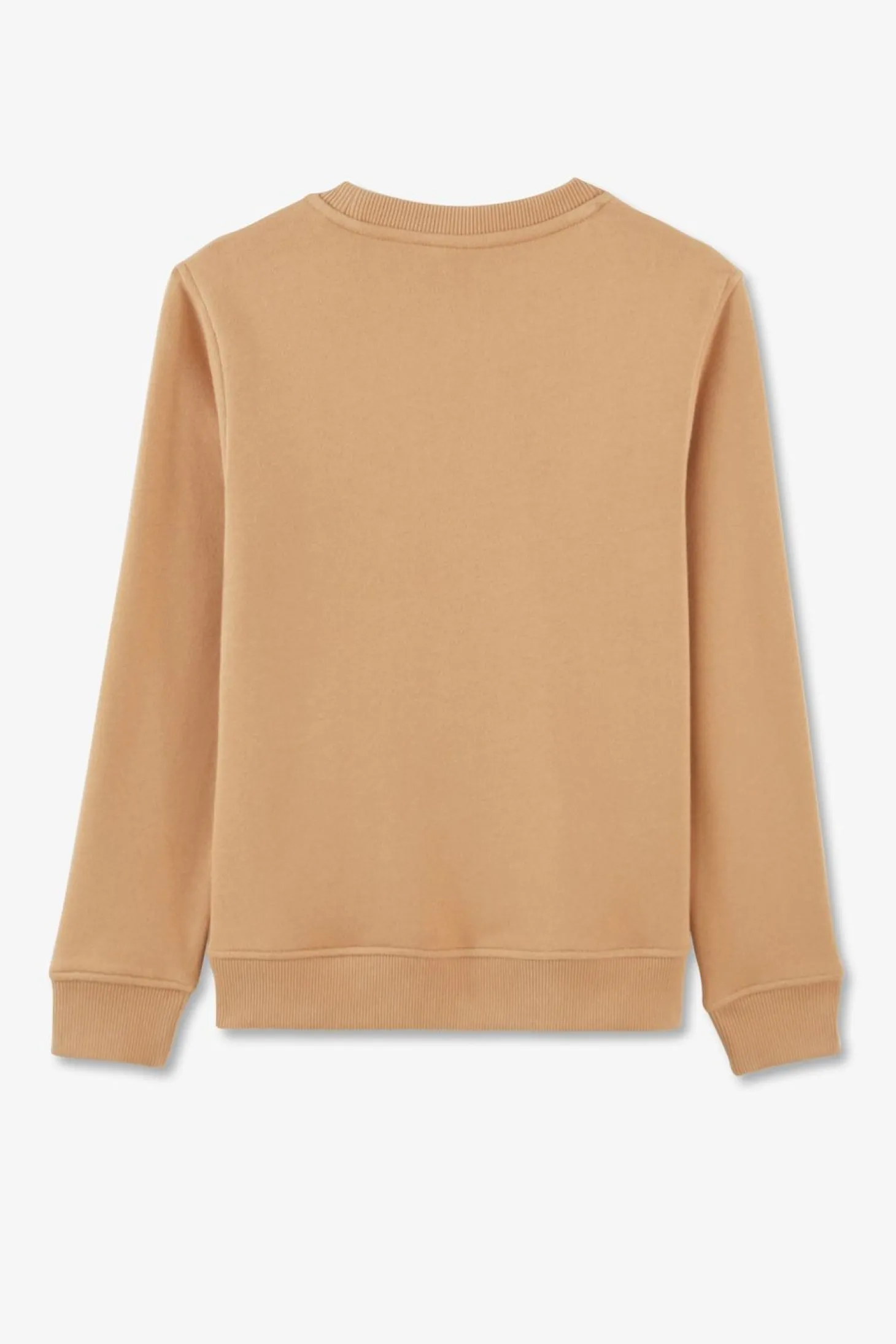 Sweatshirt Col Rond French Flair Beige En Molleton Coton