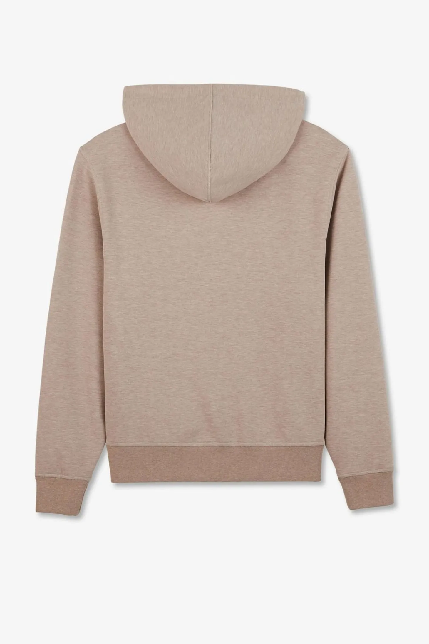 Sweat Zippe A Capuche Beige