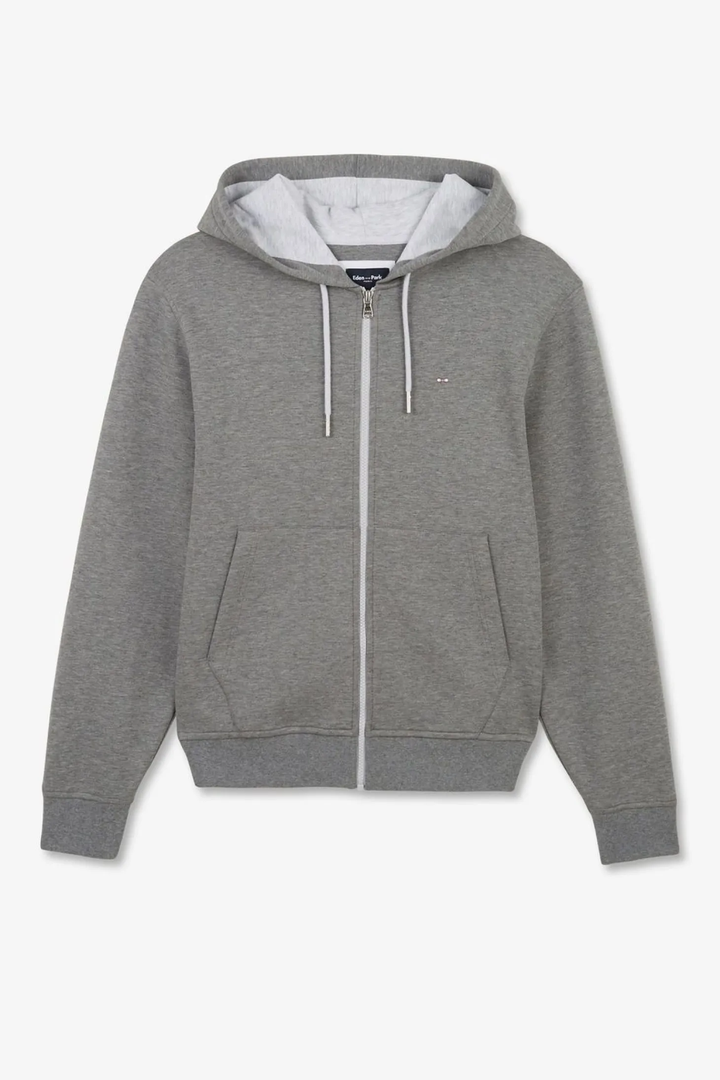 Sweat Zippe A Capuche Gris Fonce