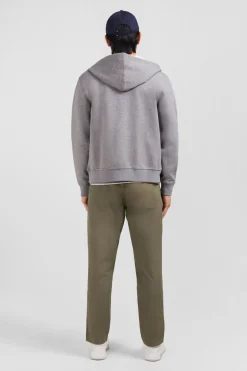 Sweat Zippe A Capuche Gris Fonce