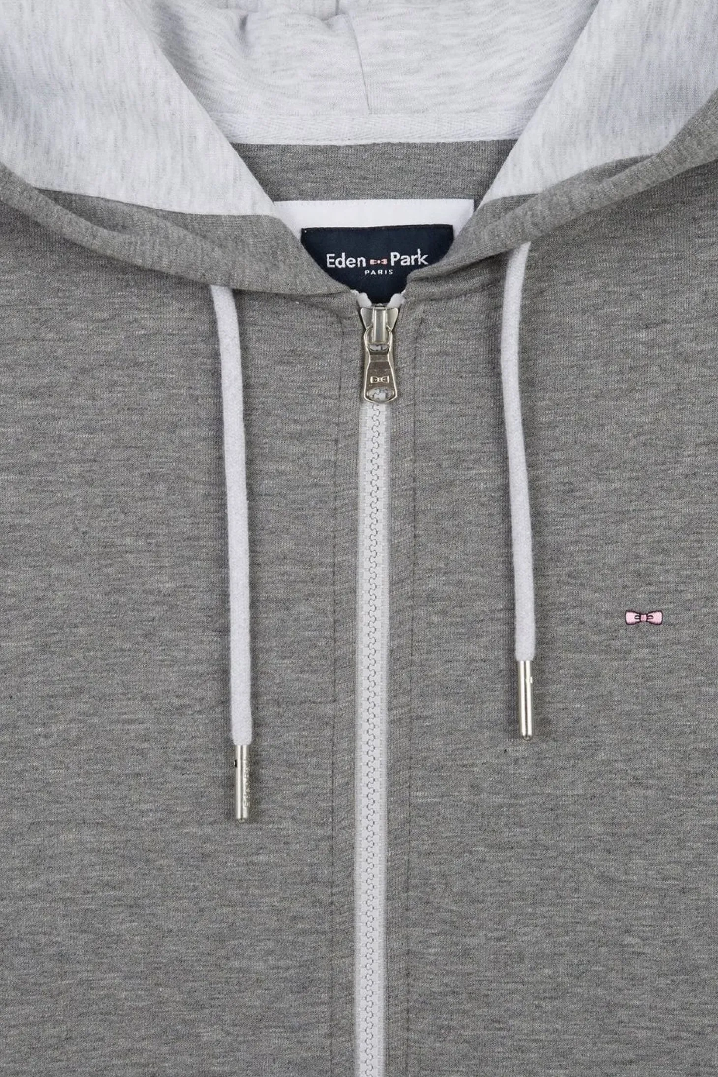 Sweat Zippe A Capuche Gris Fonce