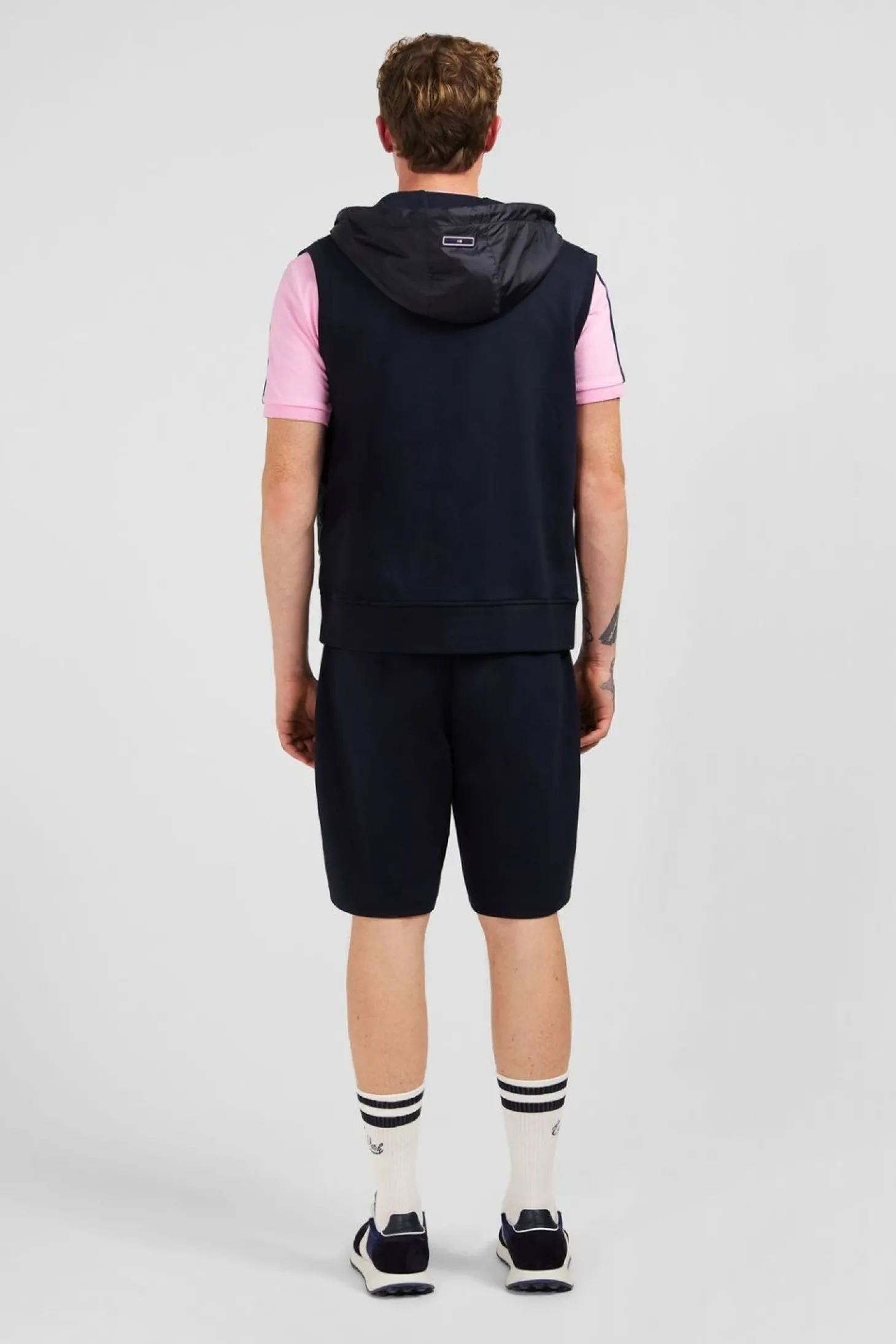Sweat Zippe Bleu Marine Sans Manches