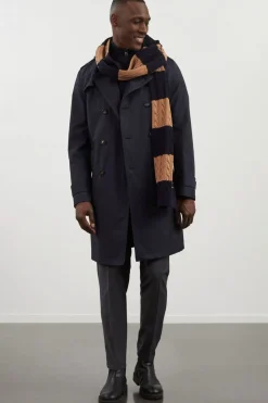 Trench Coat Deperlant Bleu Marine