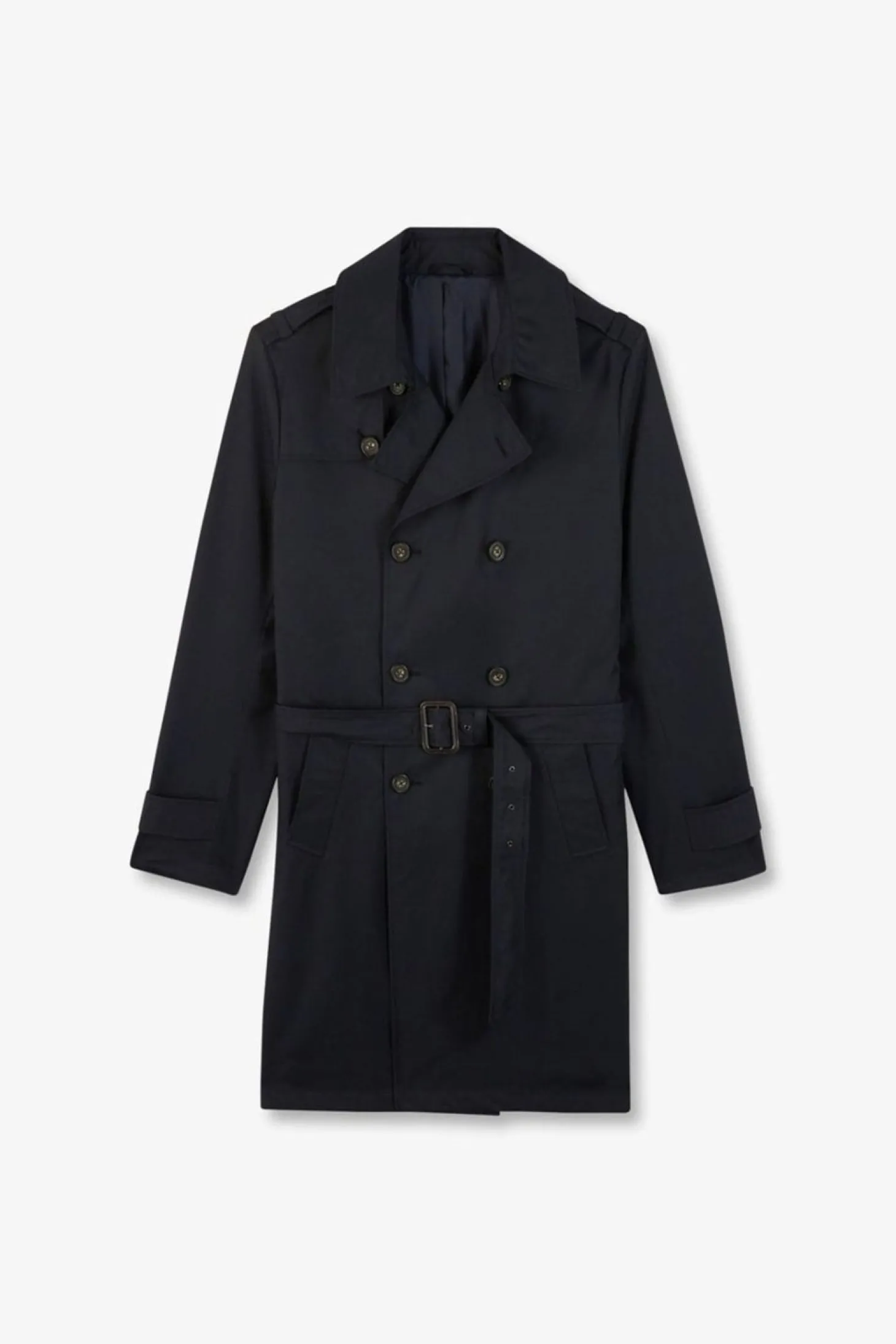 Trench Coat Deperlant Bleu Marine