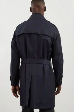 Trench Coat Deperlant Bleu Marine