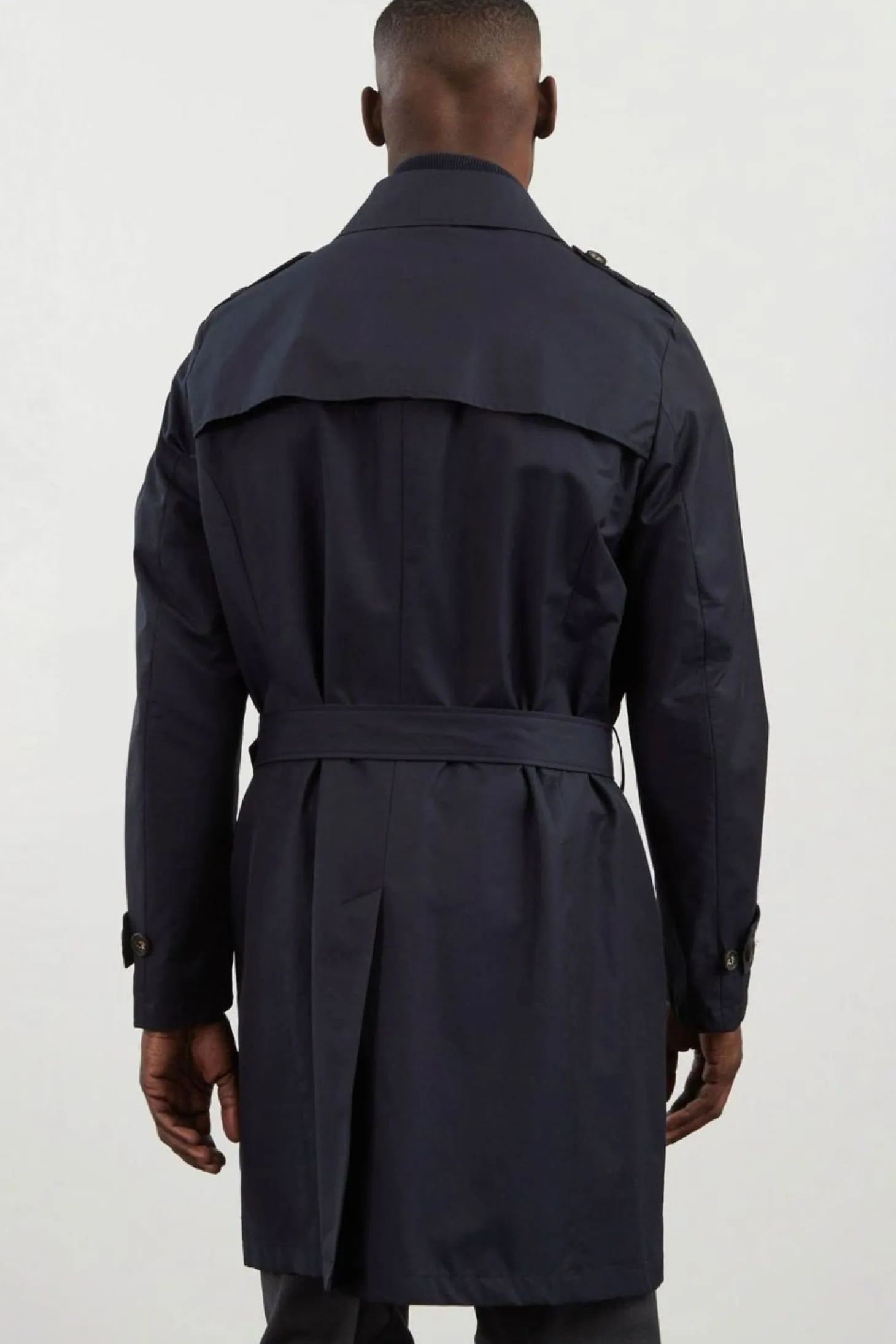Trench Coat Deperlant Bleu Marine
