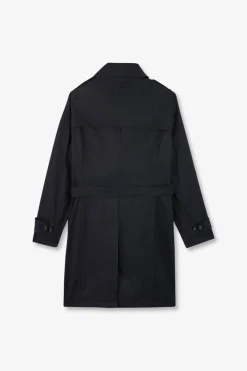 Trench Coat Deperlant Bleu Marine