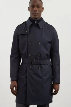 Trench Coat Deperlant Bleu Marine