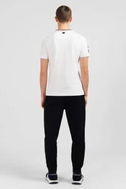 T-Shirt A Manches Courtes Blanc Imprime Xv De France