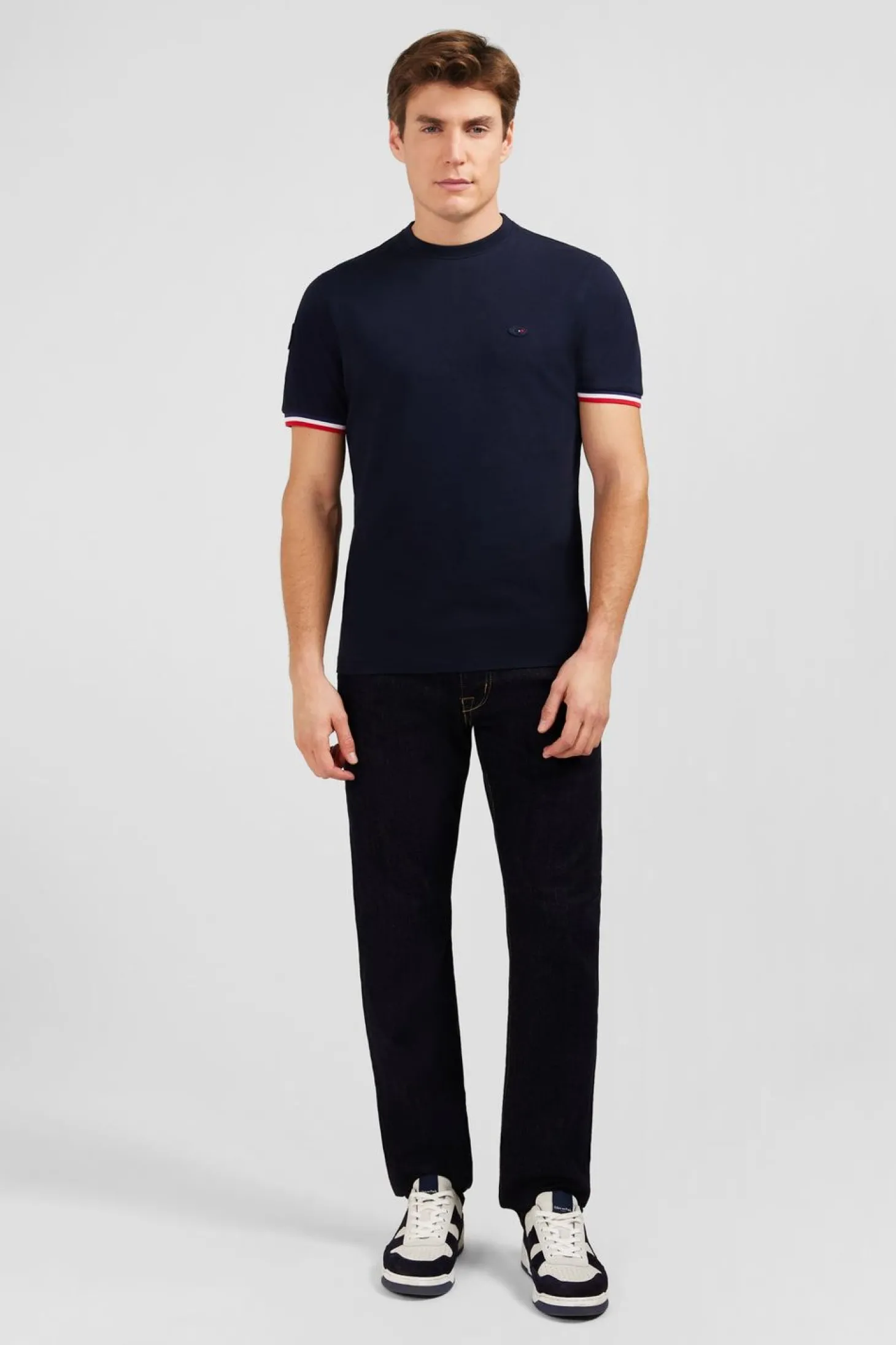 T-Shirt A Manches Courtes Bleu Marine