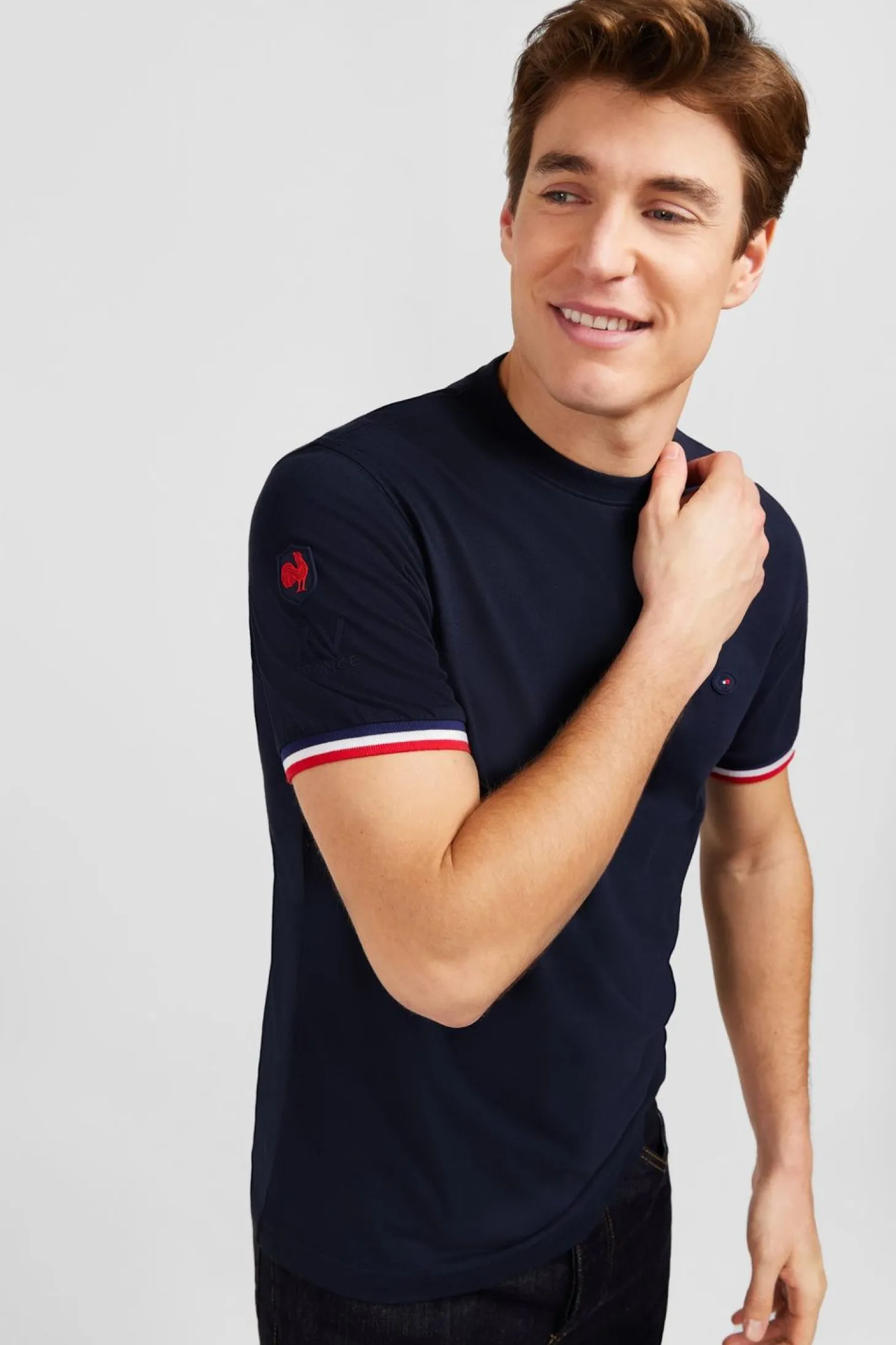 T-Shirt A Manches Courtes Bleu Marine