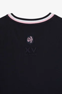 T-Shirt A Manches Courtes Bleu Marine Imprime