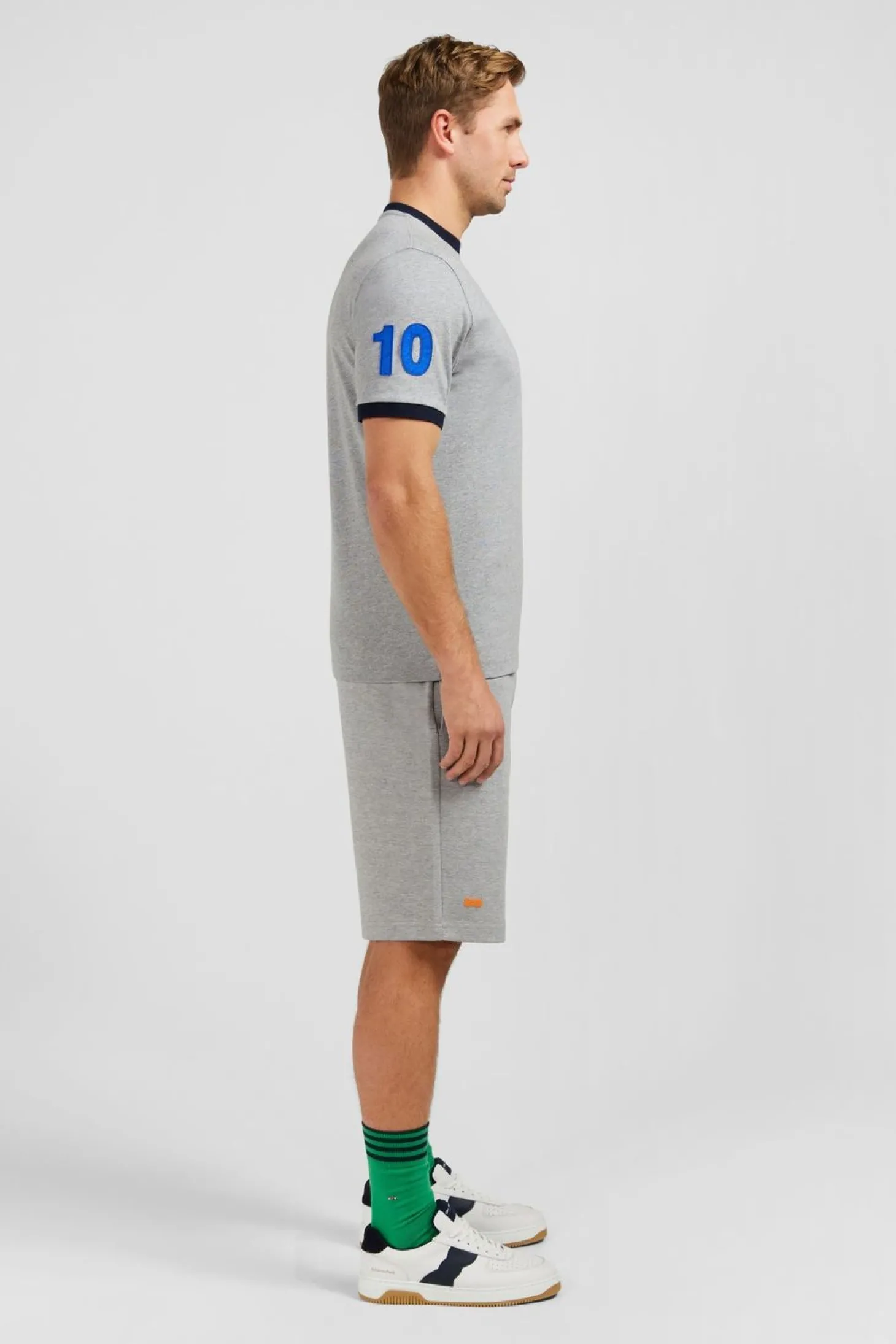 T-Shirt A Manches Courtes Gris Clair