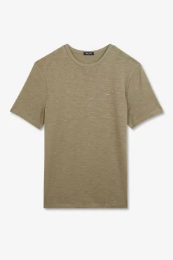 T-Shirt Beige En Coton Flamme