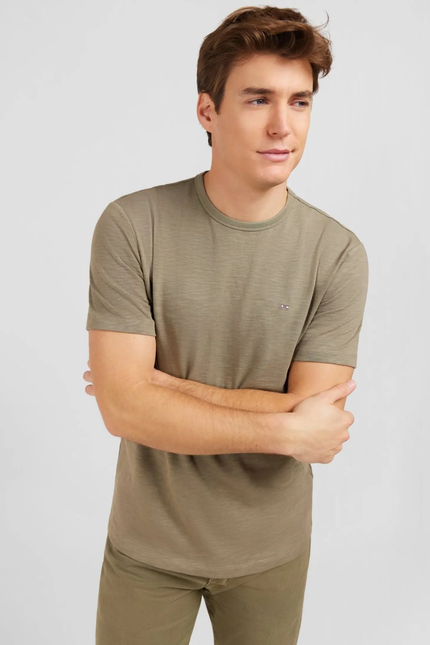 T-Shirt Beige En Coton Flamme