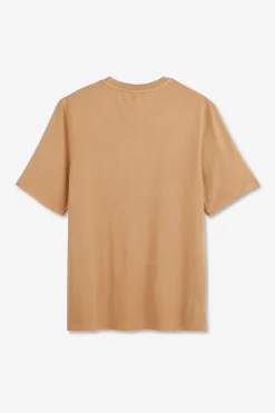 T-Shirt Beige Uni A Manches Courtes