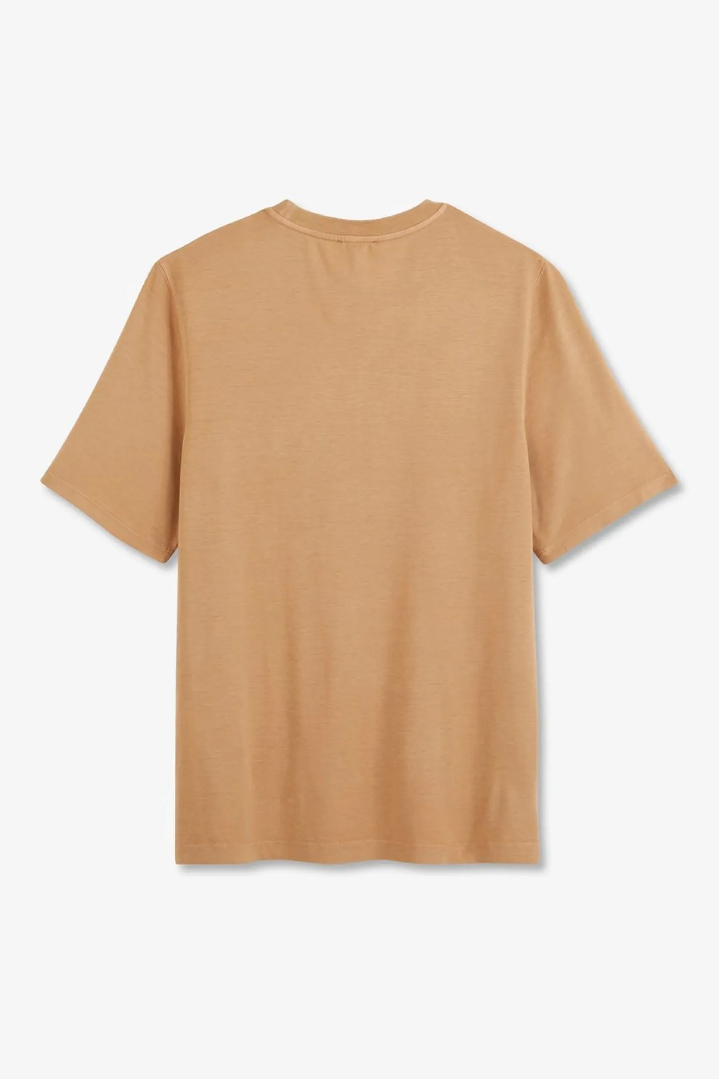 T-Shirt Beige Uni A Manches Courtes