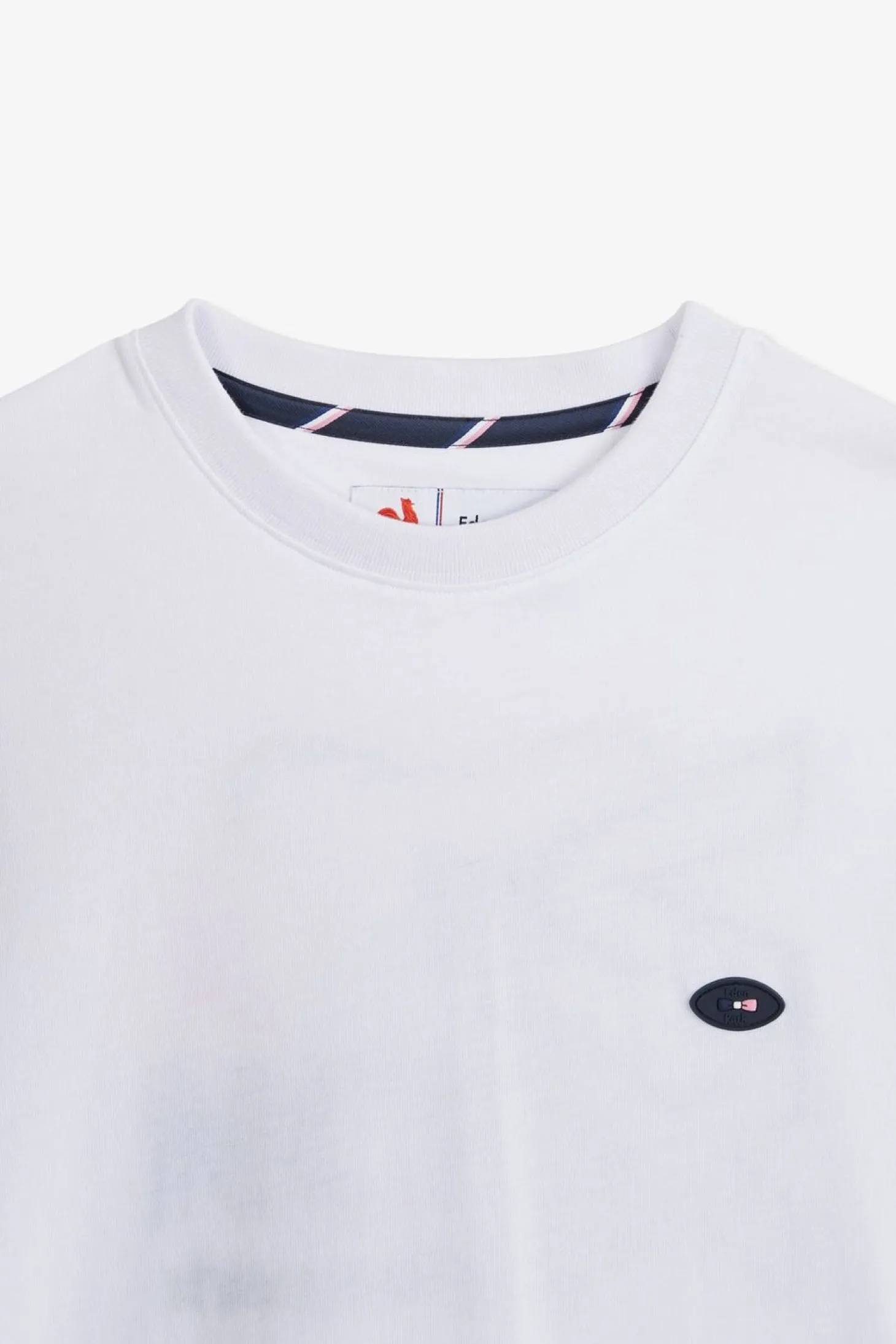 T-Shirt Blanc A Broderie Xv De France Au Dos