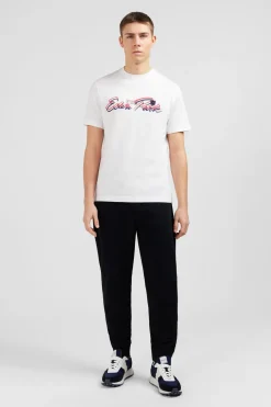 T-Shirt Blanc A Double Inscription Eden Park
